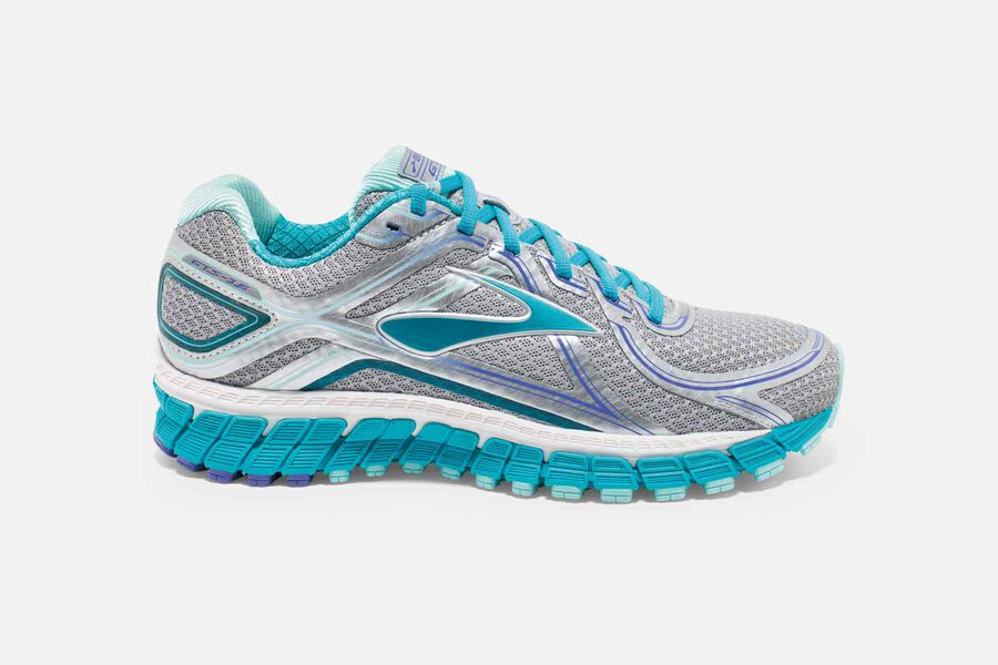 Brooks Adrenaline GTS 16 Womens Australia - Trail Running Shoes - Grey/Blue (879-OPKSC)